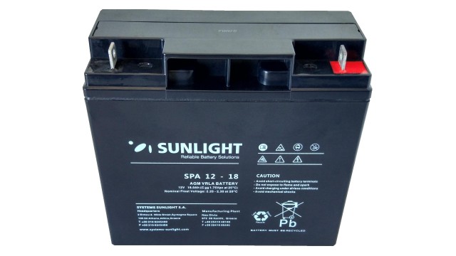 ΜΠΑΤΑΡΙΑ SPA12-18 SUNLIGHT VRLA AGM