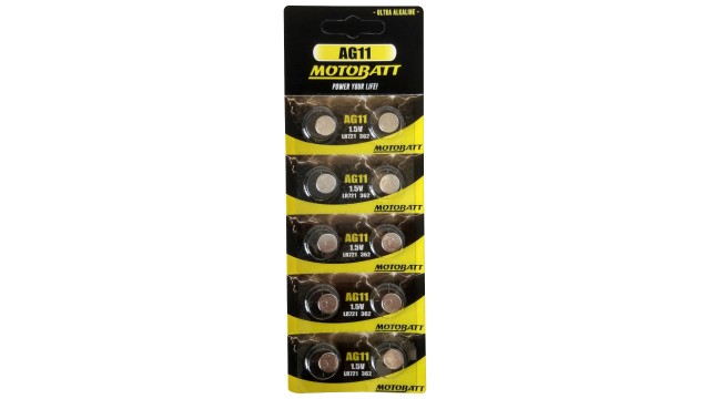 ΜΠΑΤΑΡΙΑ ΑΛΚΑΛΙΚΗ AG11 MOTOBATT (2 τεμάχια)