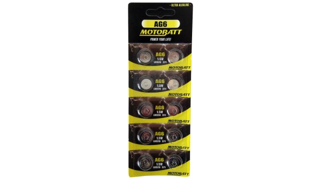 ΜΠΑΤΑΡΙΑ ΑΛΚΑΛΙΚΗ AG6 MOTOBATT (10 τεμάχια)